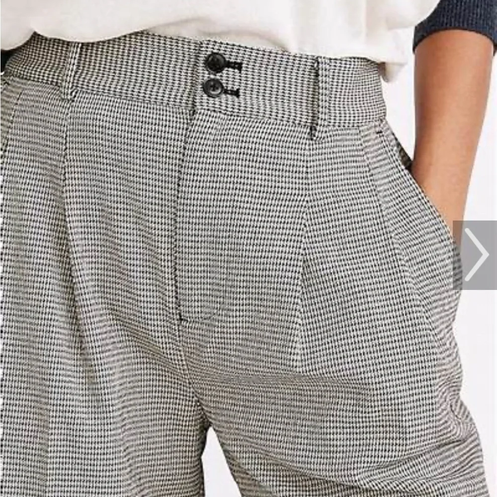 Madewell High-Waist Pleated Gray Trousers